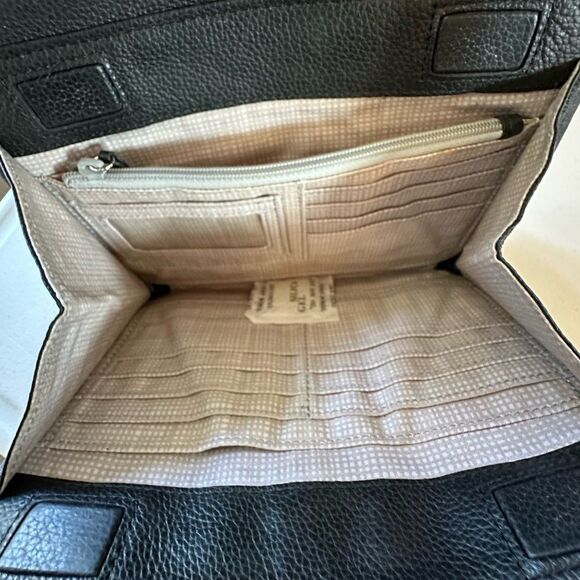 NWOT Rare Brighton Selena Organizer Pebble Leather Silver Hardware Crossbody Bag - Picture 7 of 8